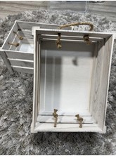 Grey distressed wooden boxes