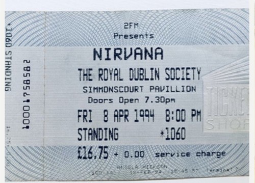 Nirvana ticket stub - nirvana,