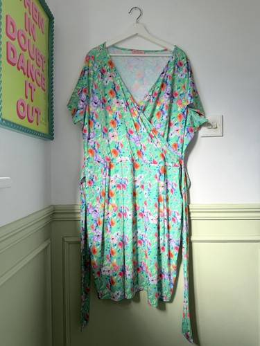 Popsy green floral wrap dress - popsy,