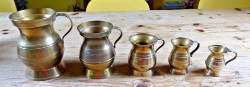 Vintage brass measuring - vintage,