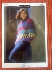 WOMENS MOHAIR JIMPER 26”-38” VINTAGE 90’s KNITTING PATTERN HAYFIELD 3337