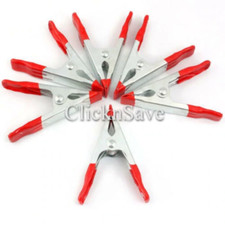 New 4'' Large Market Stall Durable Metal Spring Clamps Clips With Rubber Grip