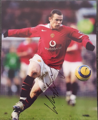 Wayne rooney signed 10x8 - wayne,