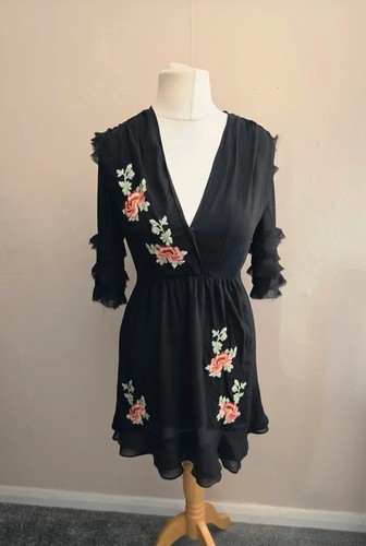 Topshop black embroidered - topshop,