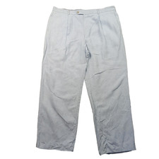 La Zetagi Trousers Mens W40 Pastel Blue Irish Linen Classic Minimalist Normcore