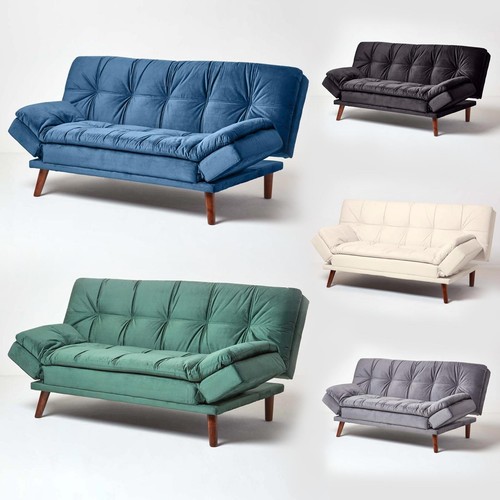 Velvet sofa bed large seater - large, 2