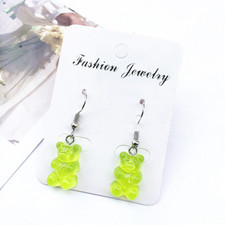 Green Gummy Bear Earrings