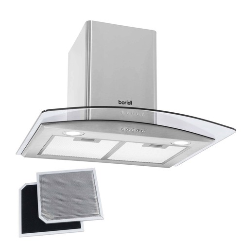 Glass cooker hood carbon - glass,