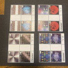 GB 2015 Inventive Britain Gutter Pairs Mint Stamps MNH - FSC & Barcode in margin