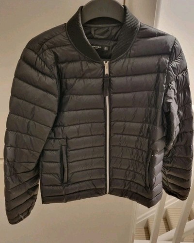 Mango black padded duck down - black,