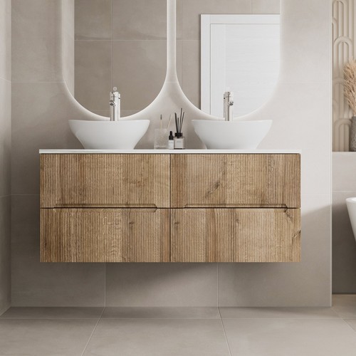 1200 oak white - marble, vanity