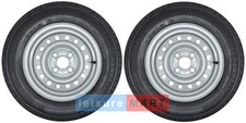 Pair 155x13 Trailer Wheels &