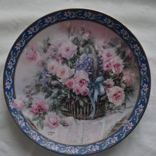 Basket Bouquets Decorative Plate by Lena Liu featuring Roses