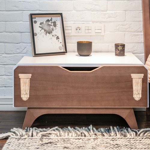 Set beige wooden roman - set,