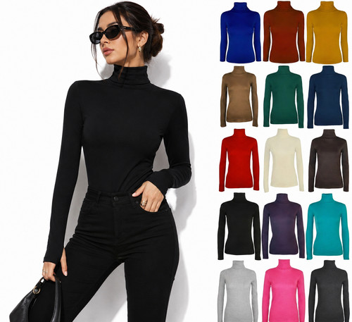 Ladies womens polo neck - , roll