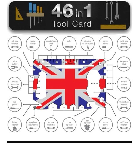 Multi tool card - tool, size