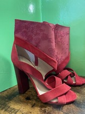 Nicholas Kirkwood  Erdem  Red Heals With Lace Detail/ Side Zip Size 6