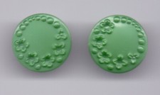 PAIR vintage glass buttons - 