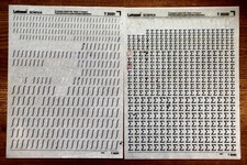 4 sheets of Letraset Science