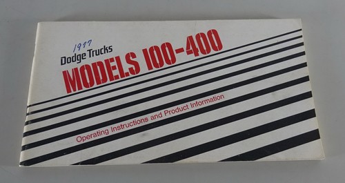 Owner manual dodge - manual,