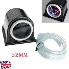 52mm Turbo Boost Pressure Pointer Gauge Meter Smoked Dials 2" 30Psi Pob LED Kit