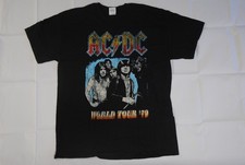 AC/DC HIGHWAY TO HELL WORLD TOUR '79 T SHIRT NEW OFFICIAL BAND GROUP VINTAGE