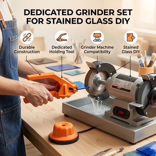 New stained glass grinder - stained, mate