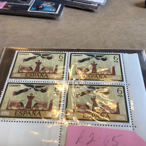 Spanish postage block - spanish, of