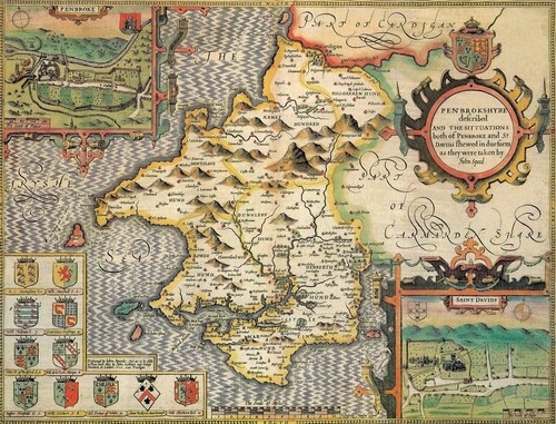 Pembrokeshire historical map - historical,