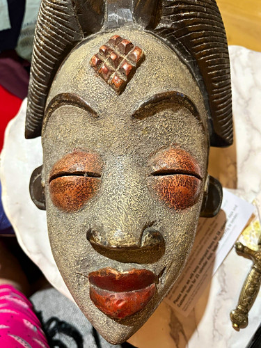 African wooden mask - wooden,