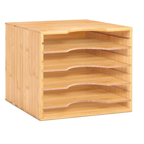 Wooden tier desk - wooden, 5-tier
