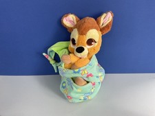 Disney Sitting Baby Bambi Soft Toy Cuddly Plush Deer Fawn Swaddle Blanket