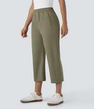 Casual Capri Pants Women Olive