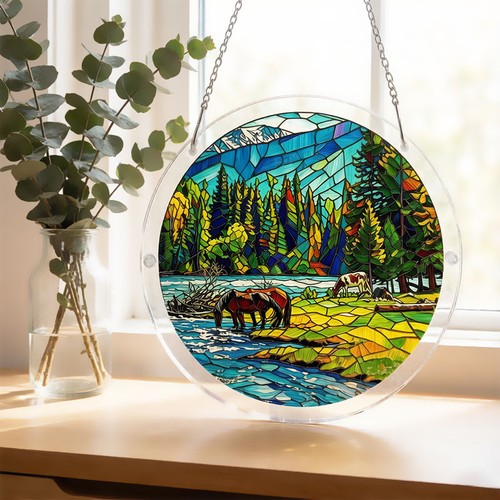 Nature wildlife horse acrylic - nature,