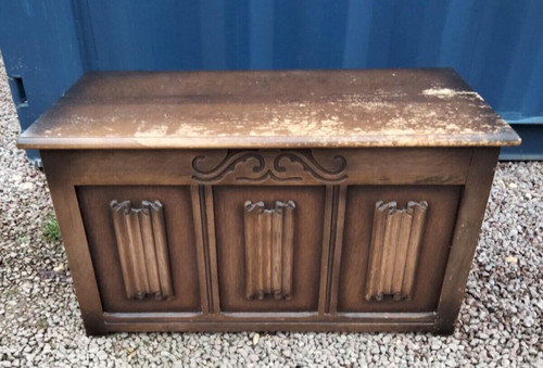 Vintage oak and ply linen - , fold