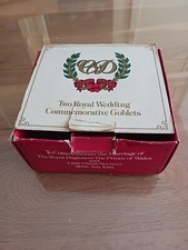 Two Diana And Charles Royal Wedding Commemorative Goblets