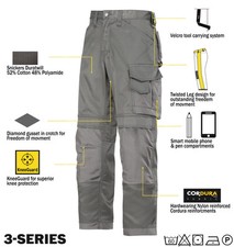 Snickers Trousers 3312 3-Series Work Trousers Snickers Direct Grey