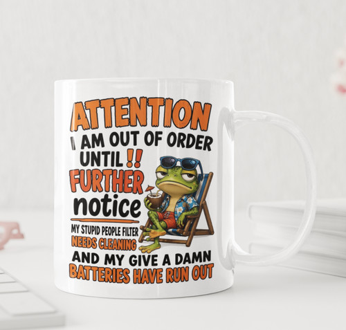 Out order frog - out, mug