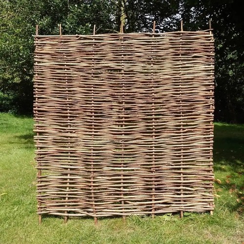 Hazel hurdle fence - hazel,