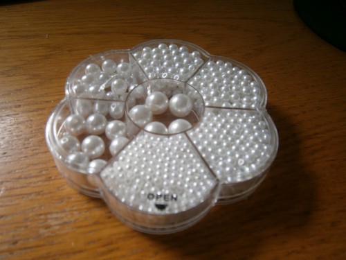 Pearl beads white for diy - beads,
