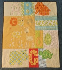 Mothercare Baby Cot Quilt  95x115cm 12mth baby giraffe Safari Animals No Label