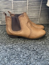 Ladies Size 5 (38) Tan Ankle Boots