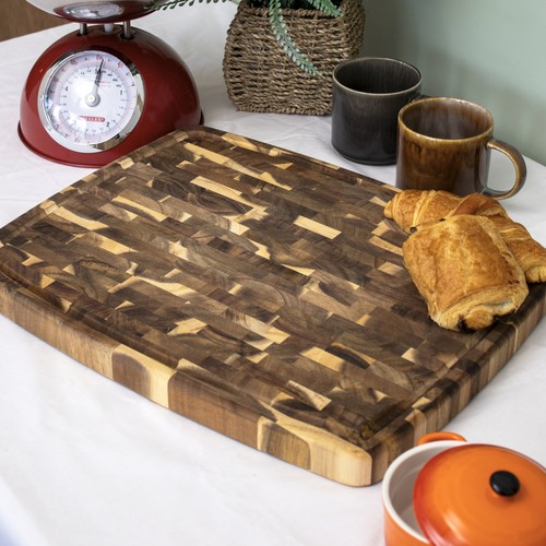 End grain acacia wood - end, butchers