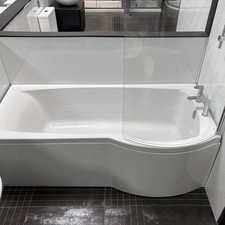 P Shaped Shower Bath 1700mm
