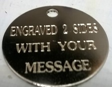 BRASS/NICKEL ENGRAVED DOG/CAT