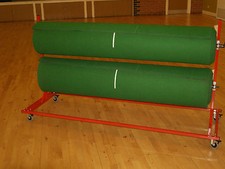 Carpet bowls mat storage unit 