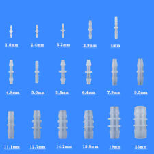 Plastic Barbed Connector Pipe Hose Joiner Tubing Fittings Air Fuel Water Petrol