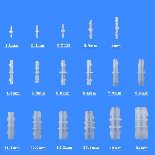 Plastic barbed connector pipe - connector,