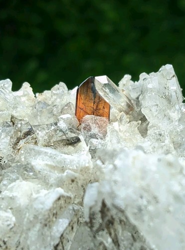 Brookite with quartz cluster - with,