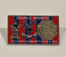 Crystal Palace FC 2025 Double Winners Pin Badge – FA Cup & Community Shield